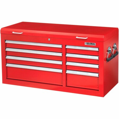 GLOBAL INDUSTRIAL 41-3/8in x 17-15/16in x 22-1/4in 8 Drawer Red Tool Chest 535655